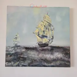 تابلوی نقاشی رنگ روغن کشتی ها، با طرحی خاص و زیبا مناسب منزل و محل کار