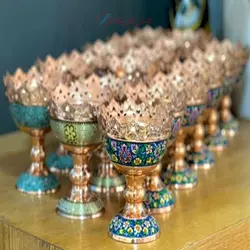 سروس آینه شمعدان و هفت سین فیروزه کوبی, مس و‌ پرداز و خاتم کاری، با طراحی شیک و زیبا