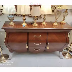 کنسول خمره ای همراه آینه و قاب آینه، چوب روس، برنز برنج، روکش مازول ایتالیایی، بسیار زیبا