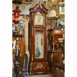 ساعت ارتفاع ۱۸۰ چوب روس، روکش مازول ایتالیا برنز برنج، زیبا و شیک با دوام و ماندگاری بالا