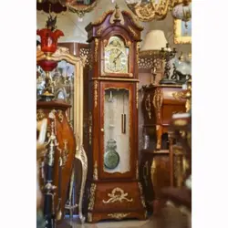 ساعت ارتفاع ۱۸۰ چوب روس، روکش مازول ایتالیا برنز برنج، زیبا و شیک با دوام و ماندگاری بالا