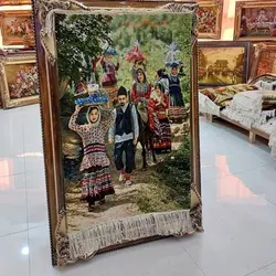 فرش دستبافت تبریز طرح عروس شمالی، چله ابریشم، رج 50، بسیار زیبا و مناسب منزل و دکور