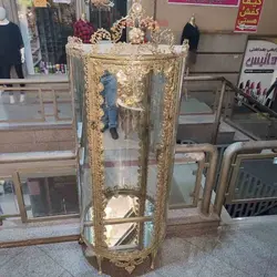 بوفه خم یا نیم گرد برنجی، استفاده شده از ورق ضخیم و با کیفیت، مناسب منزل، با ضمانت کالا