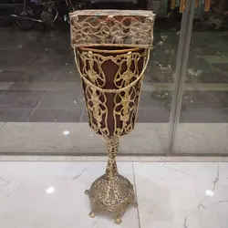 سطل و جا دستمال برنجی، کیفیت درجه 1، با ورق ضخیم و بسیار ماندگار، مناسب منزل و محل کار