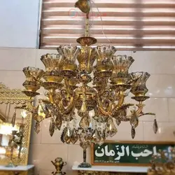 لوستر 6 شاخه روکش برنز با 12 لامپ، آلومینیوم درجه 1، ورق ضخیم، بسیار زیبا و شیک، با ضمانت کیفیت