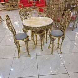 میز ناهارخوری 4 نفره روکش برنز، ورق ضخیم، آلومینیوم درجه 1، با ضمانت کیفیت کالا