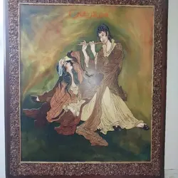 تابلو معرق تمام پلی استر مات با عنوان آوای دوست ساخته شده با بهترین چوب