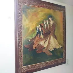 تابلو معرق تمام پلی استر مات با عنوان آوای دوست ساخته شده با بهترین چوب