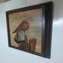 تابلو معرق منبت کیلر و سیلر پرنده شکاری شاهین زیبا