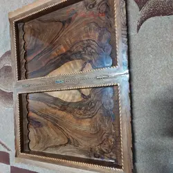 تخته نرد منبت با طرح شاهنامه کیفیت اعلاء با چوب گردو 200 ساله