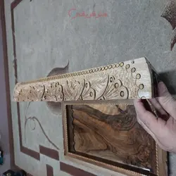 تخته نرد منبت با طرح شاهنامه کیفیت اعلاء با چوب گردو 200 ساله