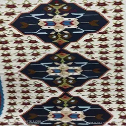 گلیم دست بافت دورو، جنس نخ اکرولیک با رنگ ثابت محصول اردبیل، نخ چله پنبه