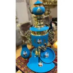 سرویس سماور برنجی نقاشی شده با کیفیت بالا، ورق ضخیم و رنگ ثابت