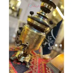 سرویس سماور سه لیتری سطلی مهر شوروی دسته خواب طرح آنتیک، ورق ضخیم، رنگ ثابت، کیفیت درجه یک