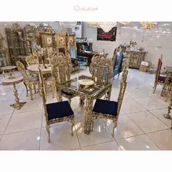 میز نهارخوری طرح طاووس ۴ نفره، ضخامت بالا و رنگ ثابت، محکم و ماندگار در رنگ های متنوع