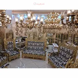 مبل زیبای طرح طاووس رنگ ثابت با ضخامت بالا و روکش برنز در رنگ بندی متنوع