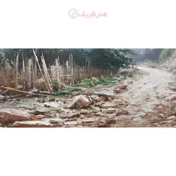 تابلو نقاشی جاده خاطرات اثر ماندگار رنگ روغن روی بوم با بهره گیری از با کیفیت ترین متریال، یک اثر اورجینال