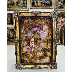 تابلو فرش دستبافت بهار می آید، چله ابریشم، 50 رج، تماما برجسته، جنس ابریشم درجه یک