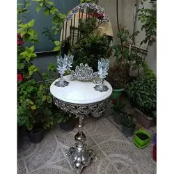 سرویس کامل آینه و شمعدان و میز کنسول آلیاژ، شیک و ماندگار با رنگ ثابت