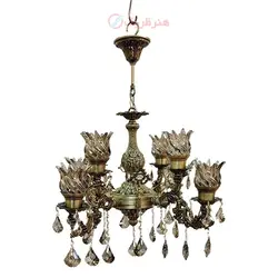 لوستر شاخه ملائکه 4 شاخه، زیبا و با کیفیت، با روکش برنز، ماندگاری بالا
