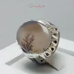 انگشتر شجر تک درخت، فوق کلکسیونی رکاب نقره با کیفیت درجه یک