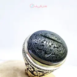 انگشتر یشم یمنی کلکسیونی رکاب طلا نقره کیفیت عالی