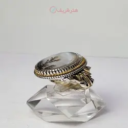 انگشتر شجرتک درخت کلکسیونی بسیار با کیفیت، رکاب فنی تخصصی طلا ونقره