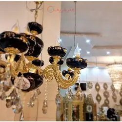 لوستر برنزی 6 شاخه شاخه دایکاست، ترکیب با سرامیک با کیفیت