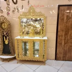 سرویس آینه وکنسول به همراه شمعدان و ساعت با طراحی جدید و رنگ ثابت