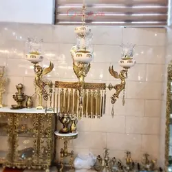لوستر کانتر برنزی 4 شاخه خوش ساخت و با کیفیت و با رنگ ثابت و ماندگار