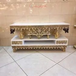 میز تلویزیون رویه ام دی اف، جنس آلیاژ، با طرح جدید و زیبا، رنگ ثابت و کیفیت درجه 1