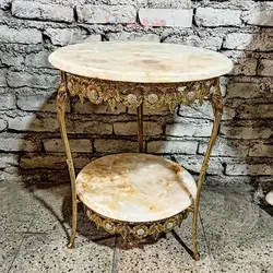 میز خاطره مدل گل برگی نگین سربی،با کیفیت و آبکاری درجه یک