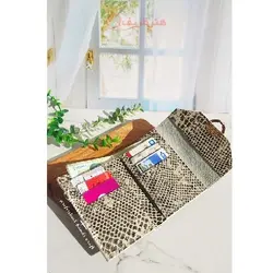 کیف پول جیبی چرمی دستدوز و دستساز مدل شیما، چرم طبیعی و رنگ ثابت، دارای رنگبندی