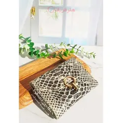 کیف پول جیبی چرمی دستدوز و دستساز مدل شیما، چرم طبیعی و رنگ ثابت، دارای رنگبندی