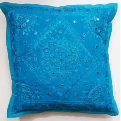 کاور کوسن سوزن دوزی واینه کاری مدل چکن دوزی با پارچه نخی  1-9 بسیار خوش رنگ و زیبا