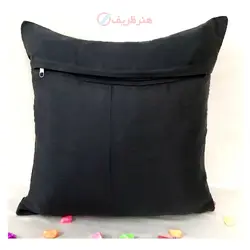 کاور کوسن سوزن دوزی مدل خورشید سبز پارچه مخمل کد 1-5 پارچه درجه یک