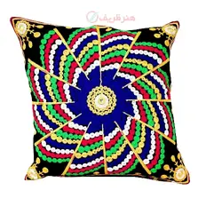 کاور کوسن سوزندوزی پارچه مخمل طرح ماندلا  کد 1-5 طرح جدید و پارچه درجه یک