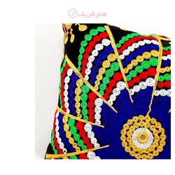 کاور کوسن سوزندوزی پارچه مخمل طرح ماندلا  کد 1-5 طرح جدید و پارچه درجه یک