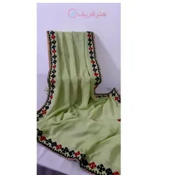 شال سوز دوزی مدل چهار پر با پارچه نخی با کیفیت کد 013 به قیمت تولیدی