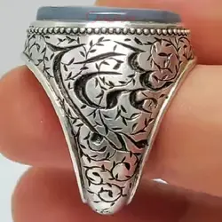انگشتر شجر تک درخت کلکسیونی رکاب نقره و قلمزنی تخصصی اثر استاد علی جنگی