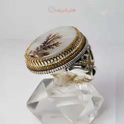 انگشتر شجر تک درخت کلکسیونی رکاب فنی تخصصی طلا و نقره سرچنگ طلا اثر استاد دانیال