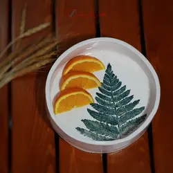 ظرف پذیرایی اُلِنی طرح سرو، کاملاً دست ساز، پخت کوره ای بدون سرب قابل شستشو