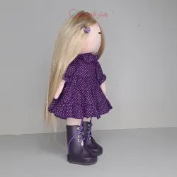 عروسک دست دوز تیپ دختر لیندا سبک روسی، قابلیت تعویض کفش و لباس