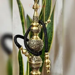 قلیان اعیانی ساخته شده از ورق ضخیم برنج و سنگین وزن طراحی و ساخت بی نظیر