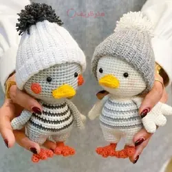 عروسک کاموایی قلاب بافی جوجه اردک های زشت و انگری برد و پنگوين