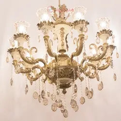 لوستر برنز سرامیک طراحی شاخه های بسیار تماشایی و کریستال های زیبا مناسب افراد سخت پسند