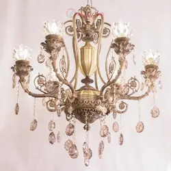 لوستر پذیرایی لوکس، شاخه های طرح جدید و کریستال های زیبا و شیک