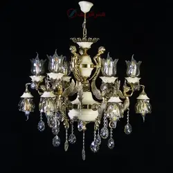 لوستر برنزی طرح فرشته واژگون 6 شاخه هر شاخه 2 شعله