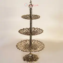 شیرینی خوری 3 طبقه برنزی، رنگ ثابت و طراحی به روز