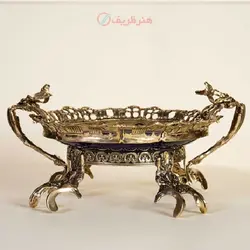 میوه خوری سرامیکی، جنس بدنه برنزی و رنگ، اسیدی سرمه ای